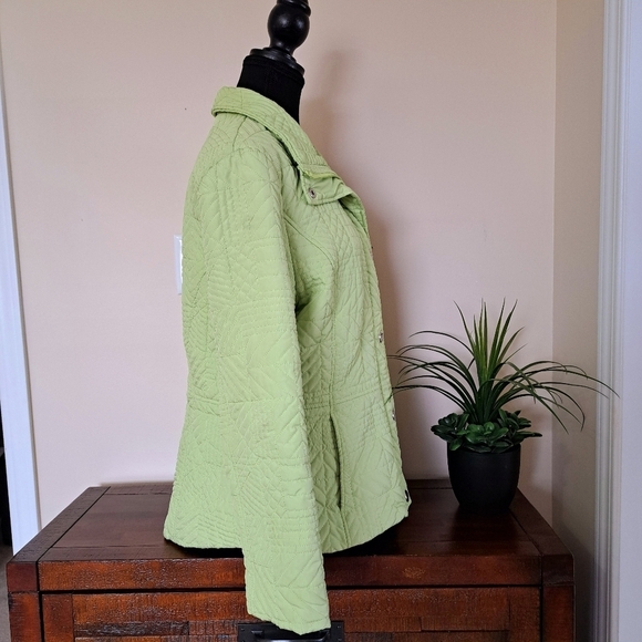 Weatherproof Garment Company Quilted Jacket Women's Large Green Coat - Picture 4 of 15